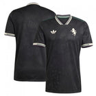 Juventus 3rd Kit 2025/26 – black and geometric retro football jersey back view