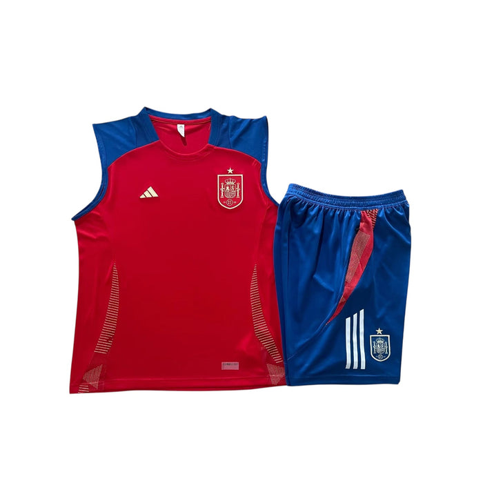 Spain Training Vest Set 2025/26 - Adidas Red + Blue Shorts