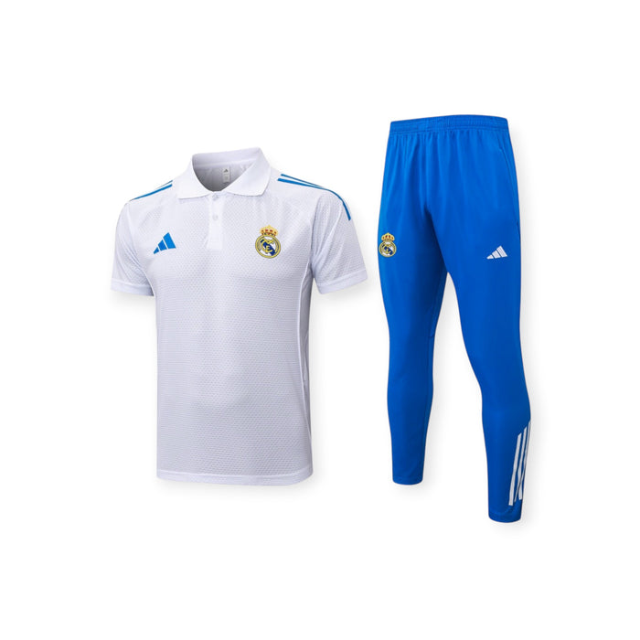 Real Madrid Training Polo Set 24/25 - White/Blue