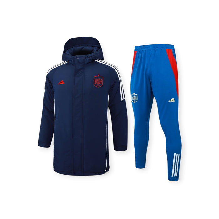 Spain Hooded Parka Set 2026 - Adidas Navy + Blue Pants