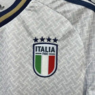 Italy Away Kit 2026 – blue and geometric retro football jersey back view