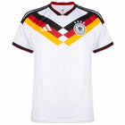 Germany Home Kit - 2026 World Cup – striped and white and geometric retro football jersey front view