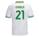 AS Roma Dybala #21 Third Kit 2026 – white retro football jersey front view