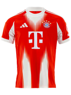 Bayern Munich Kane Home Kit 2025/26 (Champions League) – red and striped retro football jersey back view