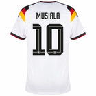 Germany Musiala #10 Home Kit - 2026 World Cup – striped and white and geometric retro football jersey front view