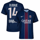 PSG Doué Home Kit 2025/26 (Ligue 1) – retro football jersey detail view