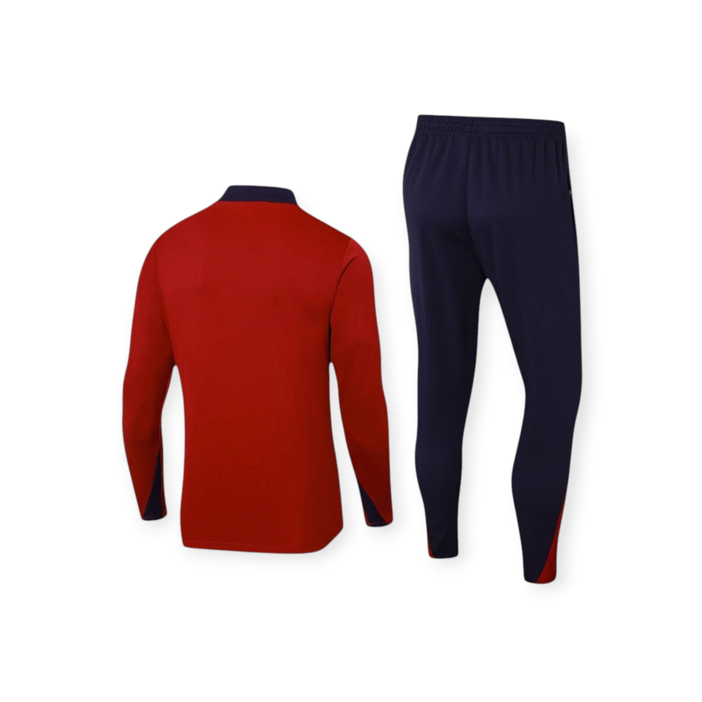 England Training Tracksuit 2026 - Nike Red Half-Zip Navy Raglan + Navy Slim Pants