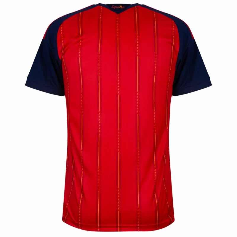 Spain Home Kit - World Cup 2026 – striped retro football jersey back view