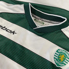 Sporting CP Retro Home Kit 2002/03 - Cristiano Ronaldo – striped retro football jersey detail view