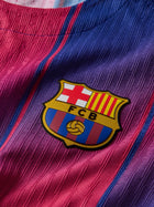 Barcelona Home Kit Raphinha #11 2025/2026 (Champions League) – beige and white retro football jersey detail view