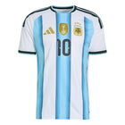 Argentina Lionel Messi #10 Home Kit - 2026 World Cup – striped retro football jersey back view
