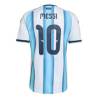 Argentina Lionel Messi #10 Home Kit - 2026 World Cup – striped retro football jersey front view