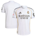 Real Madrid Home Jersey - 2025/2026 Season – white retro football jersey detail view