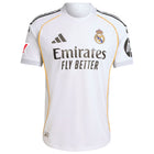Real Madrid Bellingham Home Kit 2025/26 (La Liga) – white retro football jersey back view