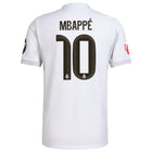 Real Madrid Mbappé Home Kit 2025/26 (La liga) – white retro football jersey front view