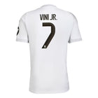 Real Madrid Vini Jr. Home Kit 2025/26 (La Liga) – white retro football jersey front view