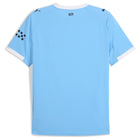 Manchester City Home Jersey 2025/26 Season – striped and blue retro football jersey back view
