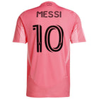 Inter Miami Messi #10 Jersey - 2025/2026 Season – striped and pink retro football jersey back view