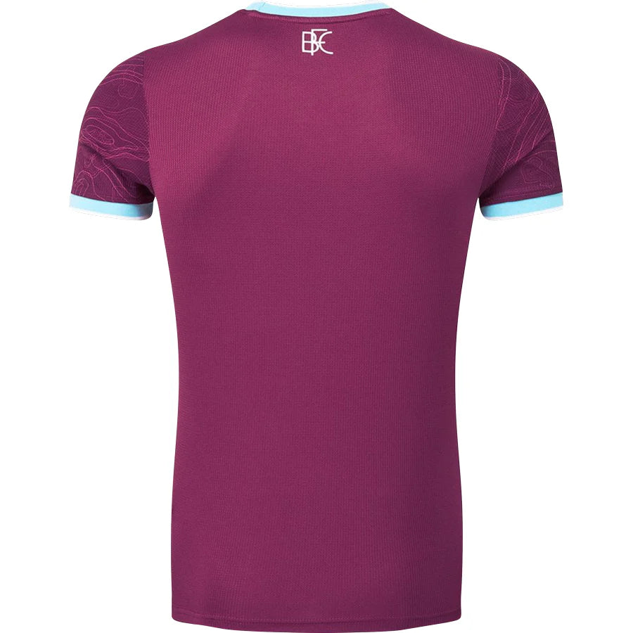 Burnley Home Jersey 2025/26 – red retro football jersey back view