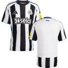 Newcastle United Home Jersey 2025/26 – striped retro football jersey detail view