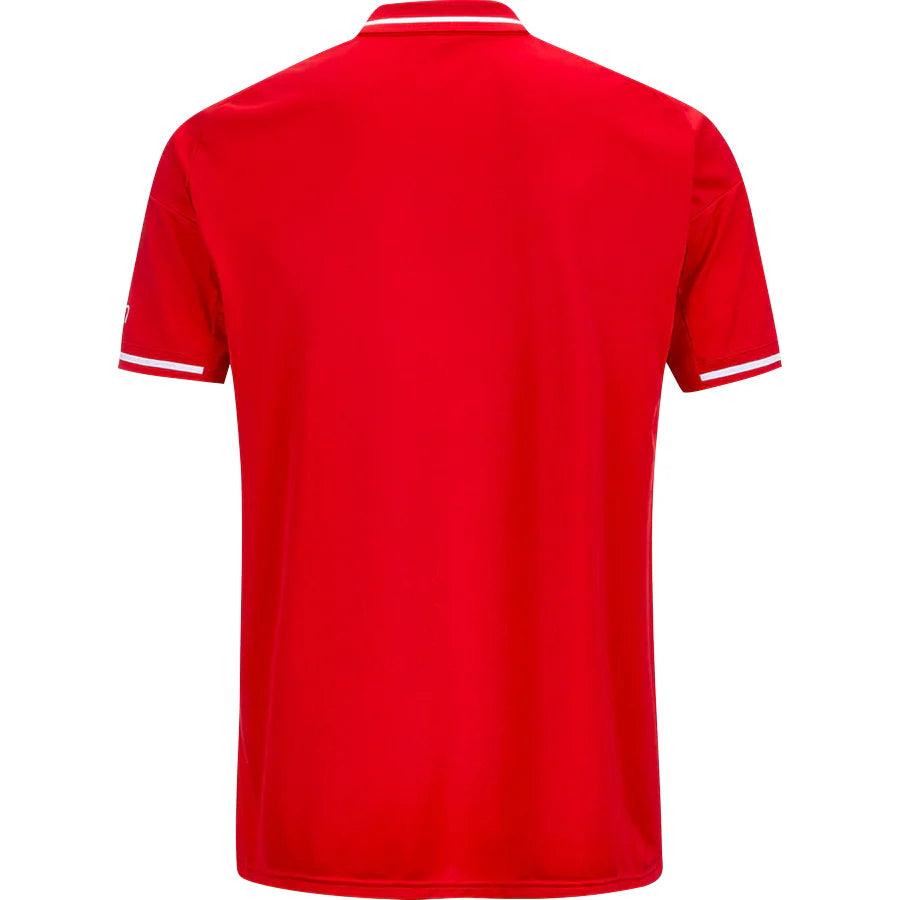 Nottingham Forest Home Jersey 2025/26 – striped and red retro football jersey detail view