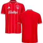 Nottingham Forest Home Jersey 2025/26 – striped and red retro football jersey back view