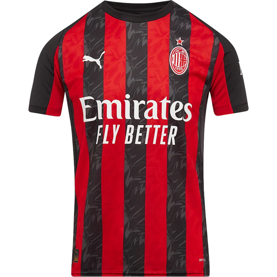 AC Milan Home Jersey 2025/26 – striped retro football jersey front view