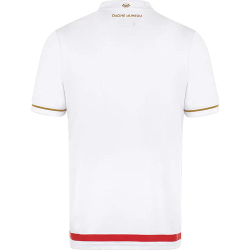AS Monaco Home Jersey 2025/26 – red and striped retro football jersey back view