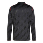 Manchester United Long Sleeve Special Jersey – black and geometric retro football jersey back view