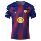 Barcelona Home Kit Raphinha #11 2025/2026 (Champions League) – beige and white retro football jersey back view