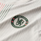 Chelsea Away Kit 2025/26 WC Champions – geometric and blue retro football jersey detail view
