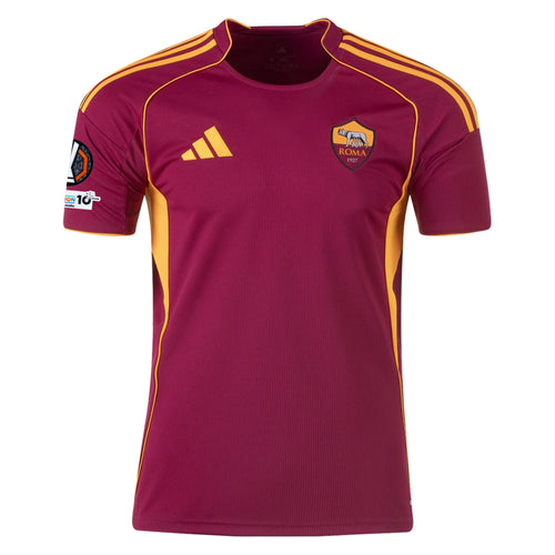AS Roma Dybala #21 Home Kit 2026 (Europa League) – brown retro football jersey back view