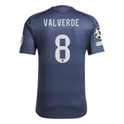 Real Madrid Valverde Away Kit 2025/26 (Champions League) – white retro football jersey front view