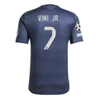 Real Madrid Vinicius Jr Away Kit 2025/26 (Champions League) – white retro football jersey front view