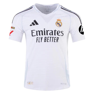 Real Madrid Rodrygo Home Kit 2025/26 (La Liga) – white retro football jersey back view