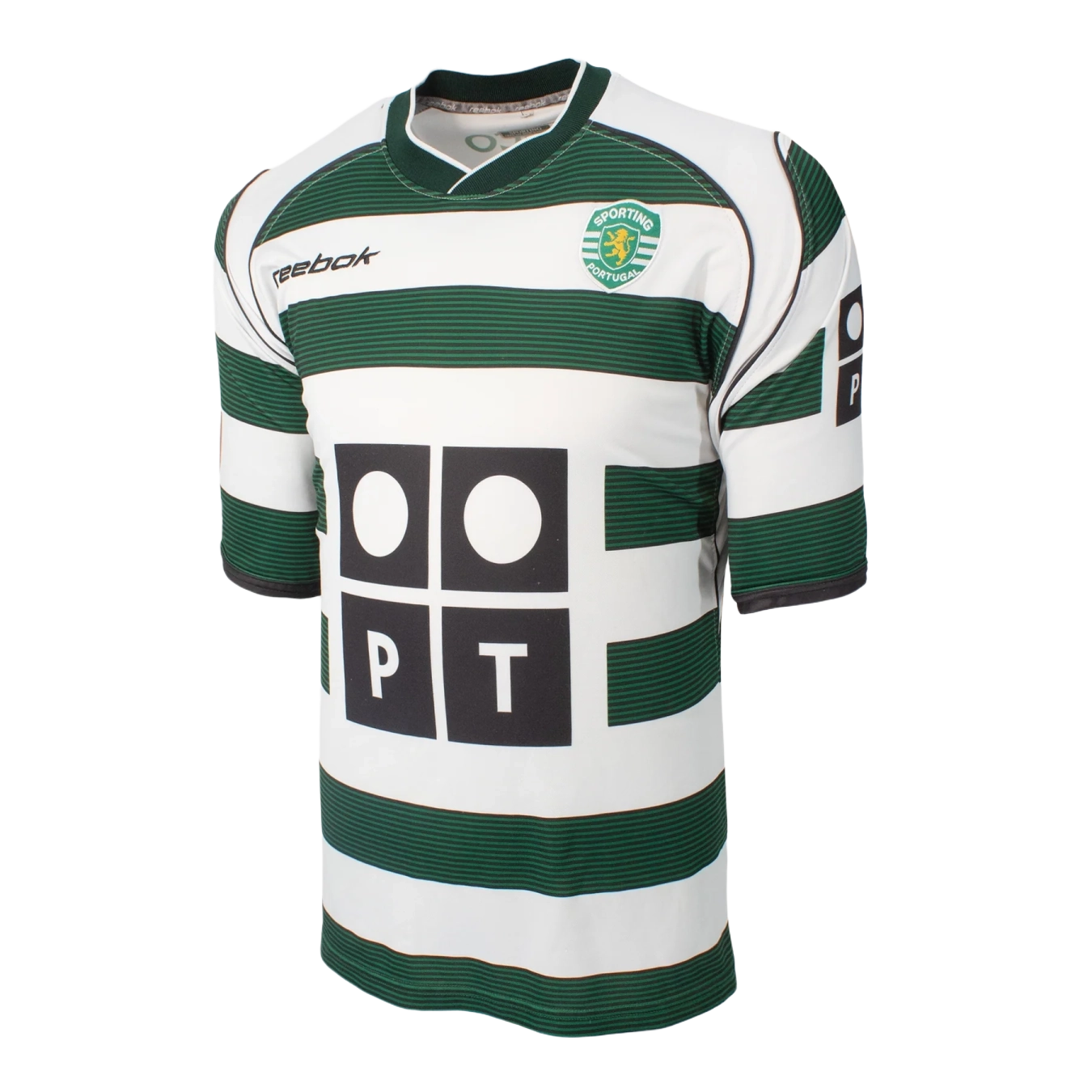 Sporting CP Retro Home Kit 2002/03 - Cristiano Ronaldo – striped retro football jersey back view