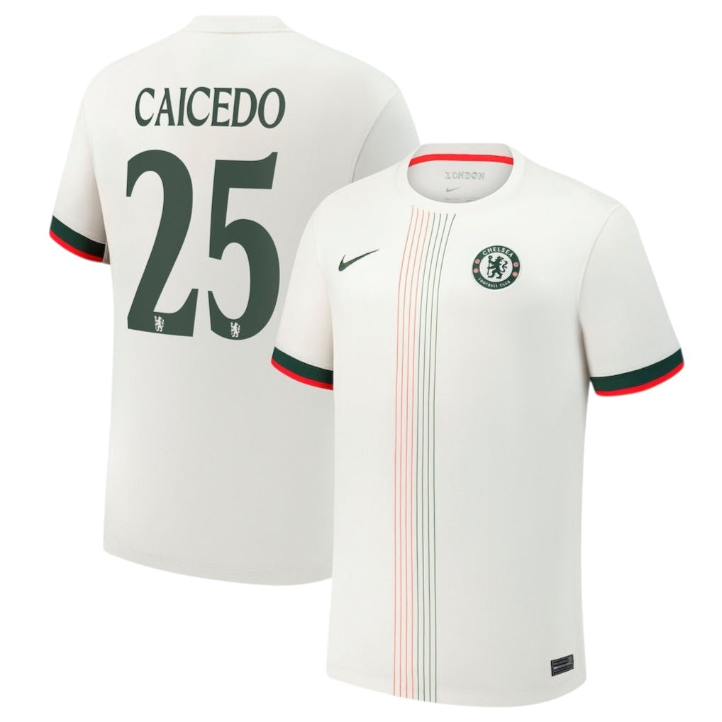 Chelsea FC Away 2025/26 Nike Stadium Shirt - Caicedo #25