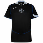 Chelsea Moisés Caicedo 3rd Kit 2025/26 (Premier League) – geometric and blue and black retro football jersey back view
