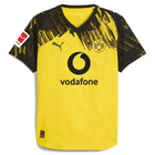Borussia Dortmund Home Kit 2025/26 (Bundesliga) – yellow and striped retro football jersey front view