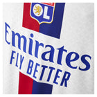 Olympique Lyon Home Kit 25/26 Endrick - (Europa League) – white and striped retro football jersey detail view