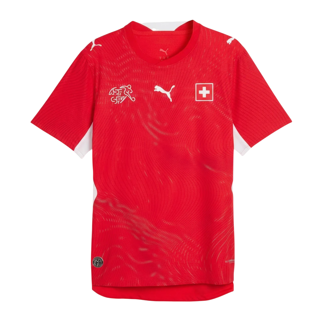 Switzerland National Team Home Jersey 2025/26 – red retro football jersey front view