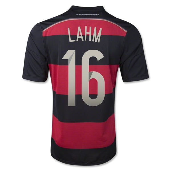Maillot extérieur de l'Allemagne noir et rouge – Lahm #16 – Adidas 2014