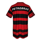 Hinchas Sportswear Store Flamengo retro red and black 1995 jersey with Petrobras sponsor