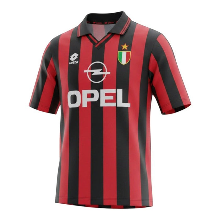 AC Milan 1995 Home Jersey - Opel | Retro Lotto