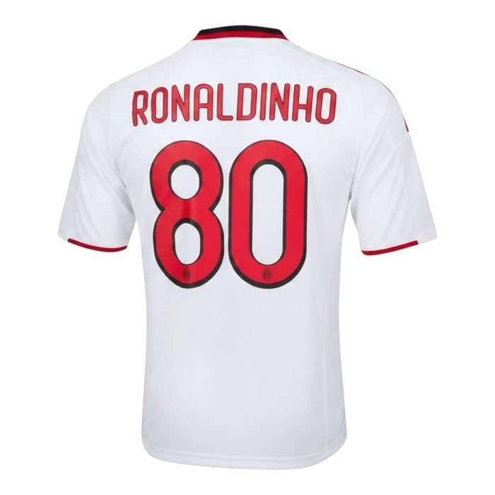 AC Milan 2009 Away Jersey Ronaldinho #80 - Bwin | Retro Adidas