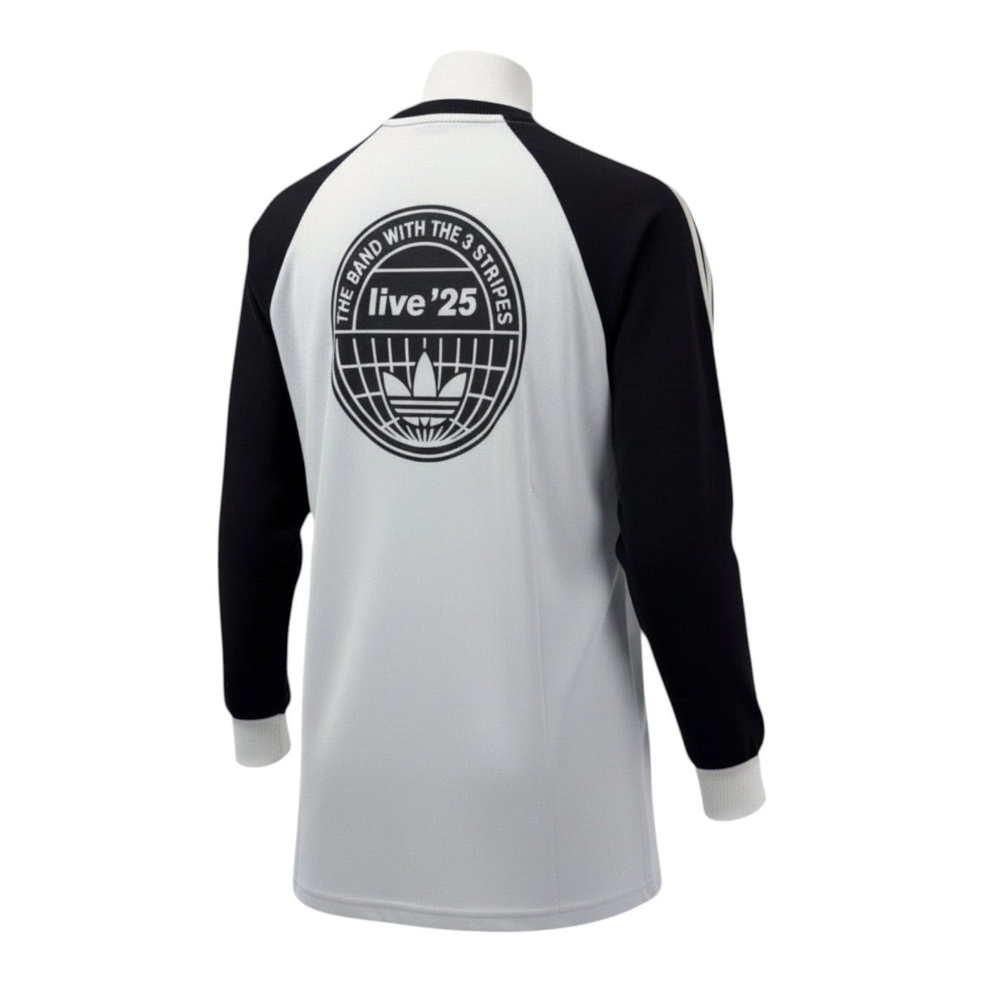 Hinchas Sportswear Store Adidas x Oasis light blue & black raglan long sleeve tee with graphic back print.