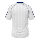 Hinchas Sportswear Store white Adidas Originals retro football jersey with navy trim and embroidered Trefoil logo.