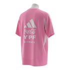 Hinchas Sportswear Store Argentina 2026 training shirt in pink with white Adidas logo and sponsors Coca-Cola, YPF, Binance.