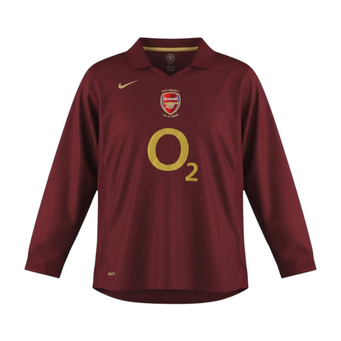 Maillot Domicile Rétro Arsenal 2005/06 - Henry Manches Longues