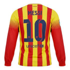 Hinchas Sportswear Store Barcelona Messi 2013/14 retro away long sleeve football kit with #10.